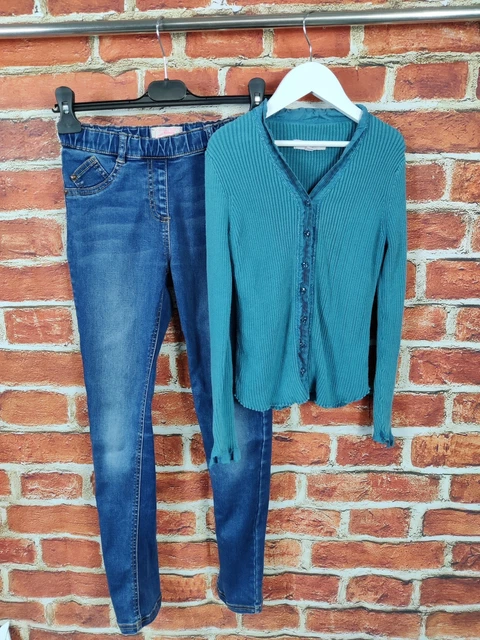 Girls Bundle Age 10-11 Years Jigsaw Next Jeggings Pretty Ribbed Cardigan 146Cm