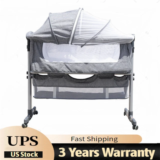 NEW Baby Newborn Bassinet Bedside Crib Infant Sleeper Bed Cradle Gray Portable
