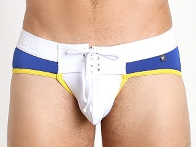 Vintage 2017 TULIO Lace-Up Football Brief Royal Blue LARGE Timoteo Cellblock 13