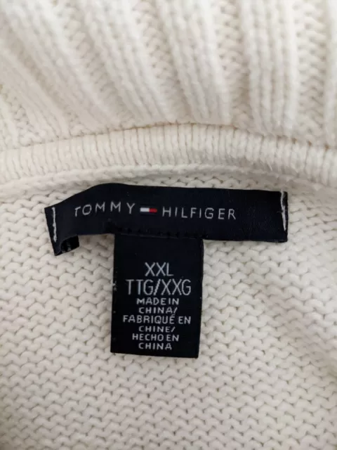 TOMMY HILFIGER GOLF Cream White Men’s Size: XXL Long Sleeve Knitted ...
