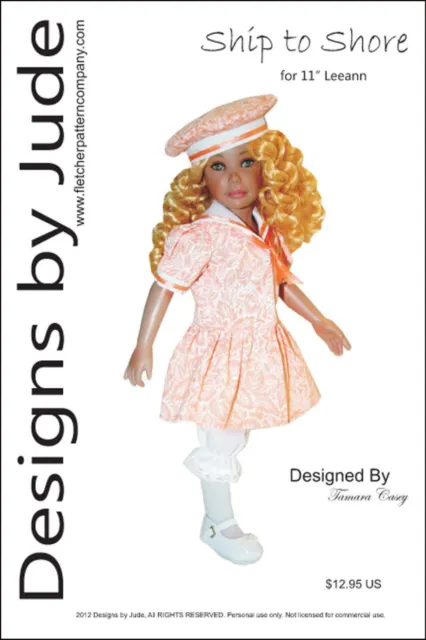 Ship to Shore Doll Clothes Sewing Pattern for 11" Leeann Dolls