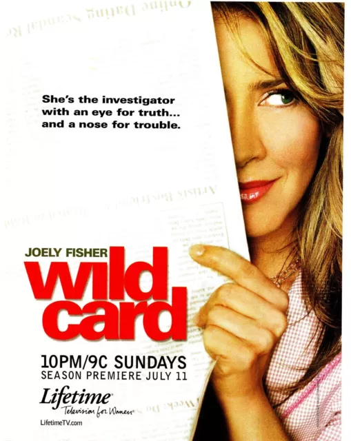 PTP85 ADVERT 10x8" JOELY FISHER WILD CARD TV SHOW