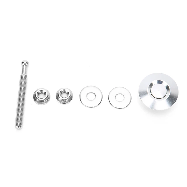 Car 30mm / 1.2in Car Push Button Quick Release Hood Pins Bonnet Lock(Silver )