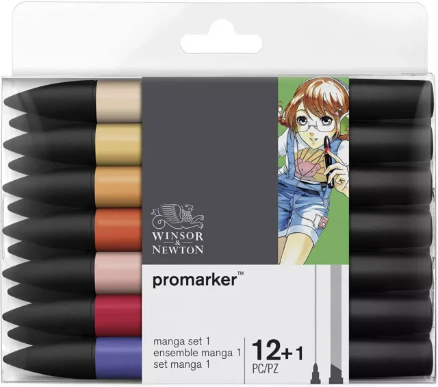 Winsor & Newton Promarker 12+1 manga set 1
