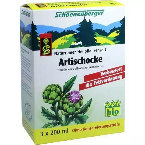 ARTISCHOCKENSAFT Schoenenberger 3X200 ml PZN 692044