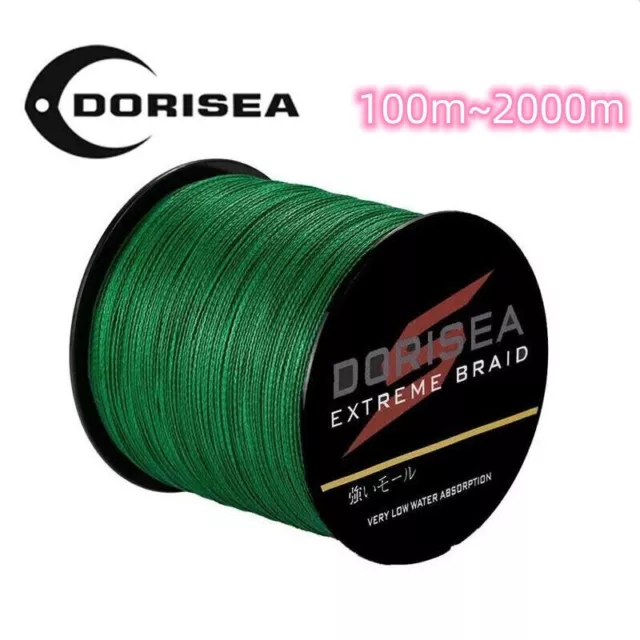 100M 300M 500M 1000M Moss Green 6-100LB Dorisea Dyneema PE Fishing Line Braided