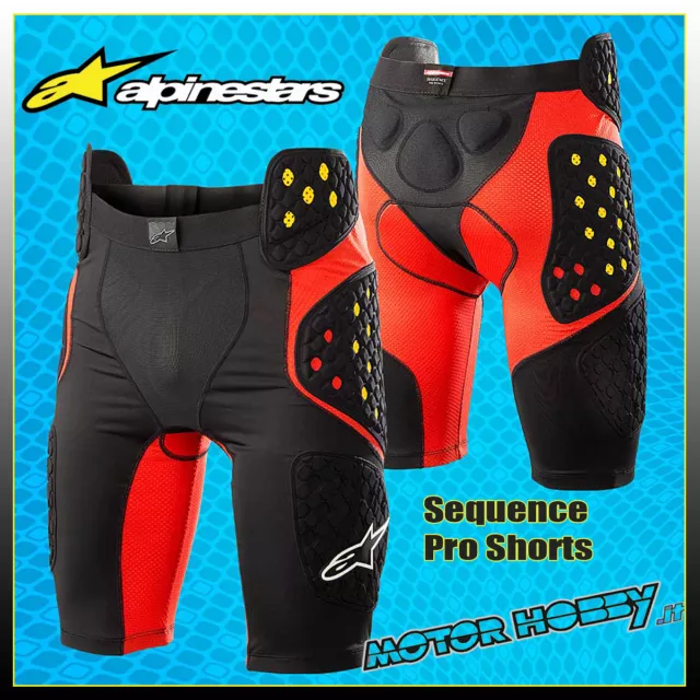 Pantaloncini Protettivi Cross Enduro Alpinestars Sequence Pro Shorts Taglia Xl