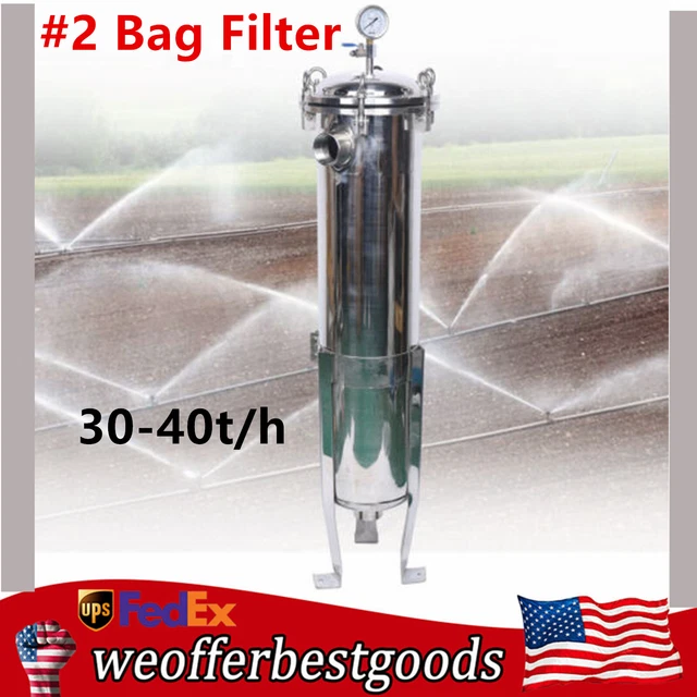 Industrial Fluid Filter #2 Bag Filter Housing 150PSI 30-40t/h Seal High Pressure