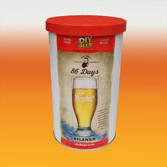 Coopers Pilsner 86 Day Lager - 40 Pint Home Brew Beer Kit