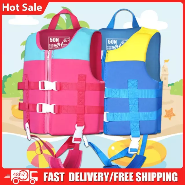Kids Safety Life Vest Zipper Closure Life Jacket Unisex for Outdoor Water Sports
