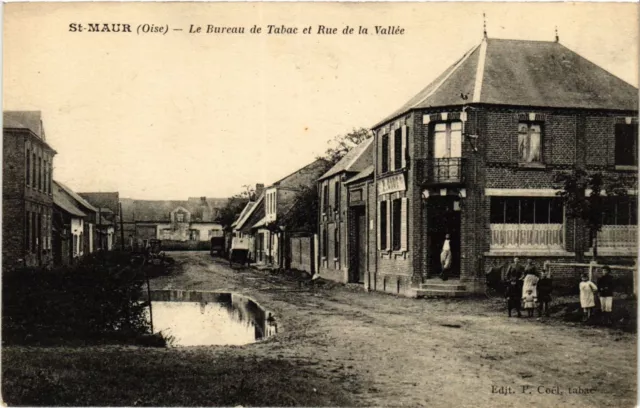 CPA AK St-MAUR Le Bureau de Tabac et Rue de la Vallée (424245)