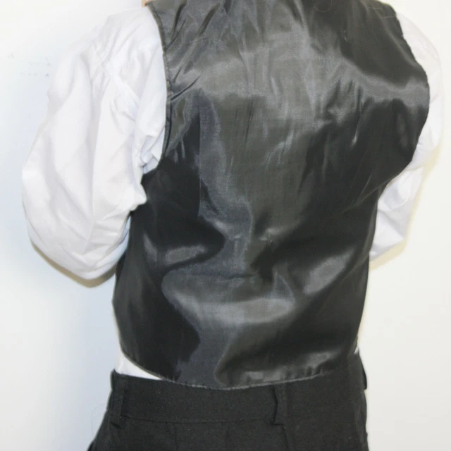 Bambini Pantaloni di Tuta 5 Pz. Camicia Gilet Cravatta Blazer per Party Nero 104 7