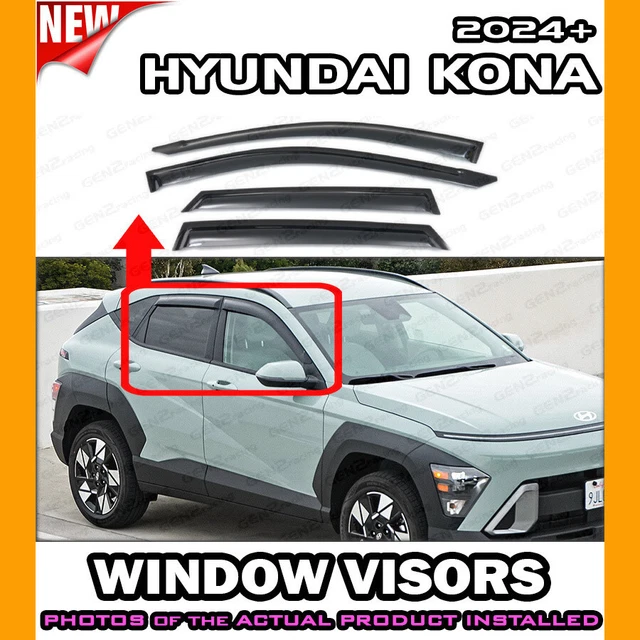 WINDOW VISORS FOR 2024 Hyundai Kona / DEFLECTOR RAIN GUARD VENT SHADE