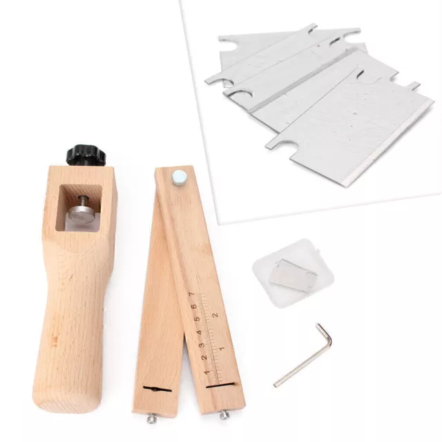 Adjust DIY Wood Craft Strip Strap Belt Leather Hand Cutting Tool + 5 Pcs Blade