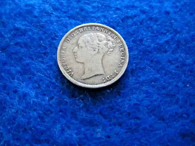 1887 Great Britain Silver 3 Pence - Nicer Grade Circulated