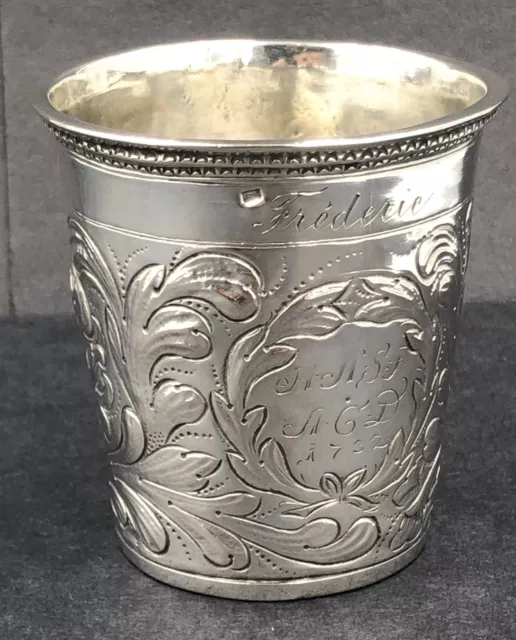 18th Century Silver beaker - German / Danish ? circa 1732 2