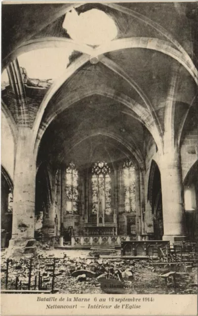 CPA Guerre NETTANCOURT Intérieur de l'Eglise (152333)
