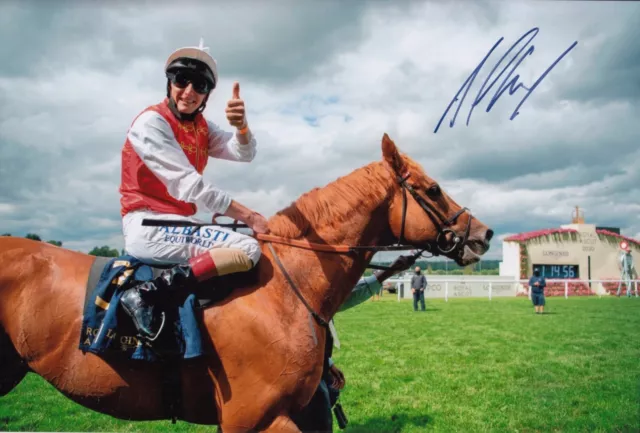 Adam Kirby Hand Signed Golden Horde 12x8 Photo Horse Racing Autograph 4