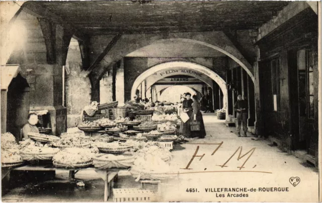 CPA VILLEFRANCHE-de-ROUERGUE - Les Arcades (113176)