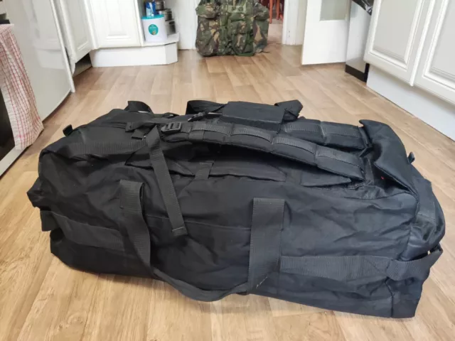 BRITISH ARMY HOLDALL Black DEPLOYMENT BAG RUCKSACK CARRY BAG Genuine Issue