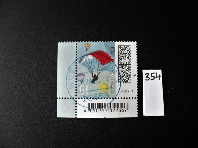 (354) Bund gest.;MiNr.3736 (61 ct DS "Welt der Briefe") Ecke lu aus  2 0 2 3