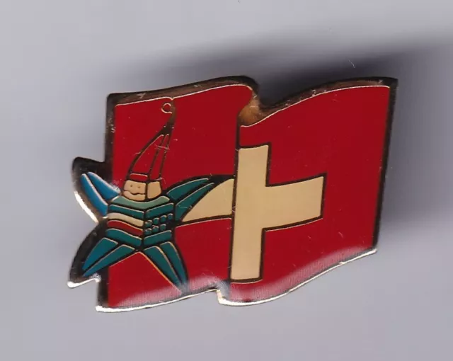 Rare Pins Pin's .. Olympique Olympic Albertville 1992 Drapeau Team Suisse ~21