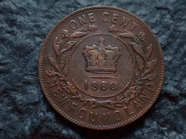 1880,   One cent,  Newfoundland,  ,   Free shipping  in Canada
