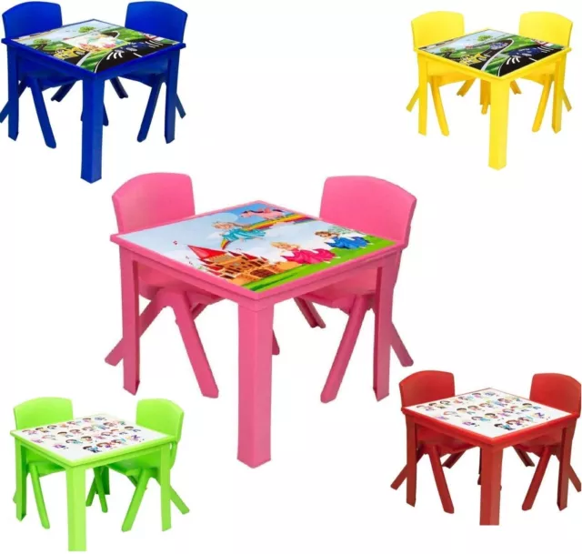 Children Table and chair set Toddler Chair Kids Room Pink Blue Red Yellow Green