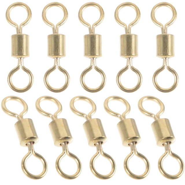10 Pcs Rotating Fishing Net Metal Swivels Hand Throw
