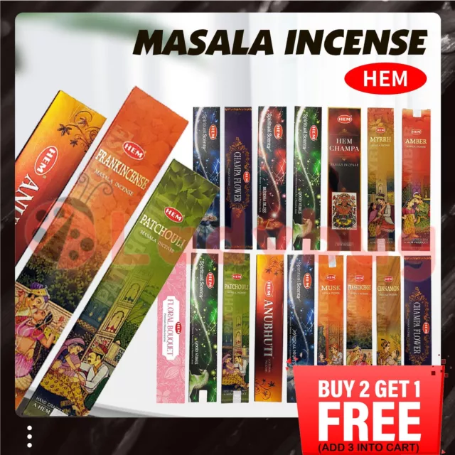 Incense Sticks HEM / SATYA / BANJARA Scents Meditation Aroma Fragrance