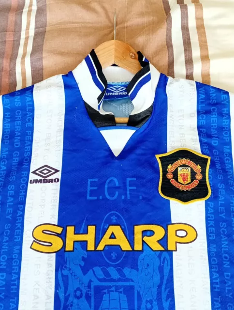 Vintage Manchester United England 1994/1996 Third Football Shirt Umbro   Size  L