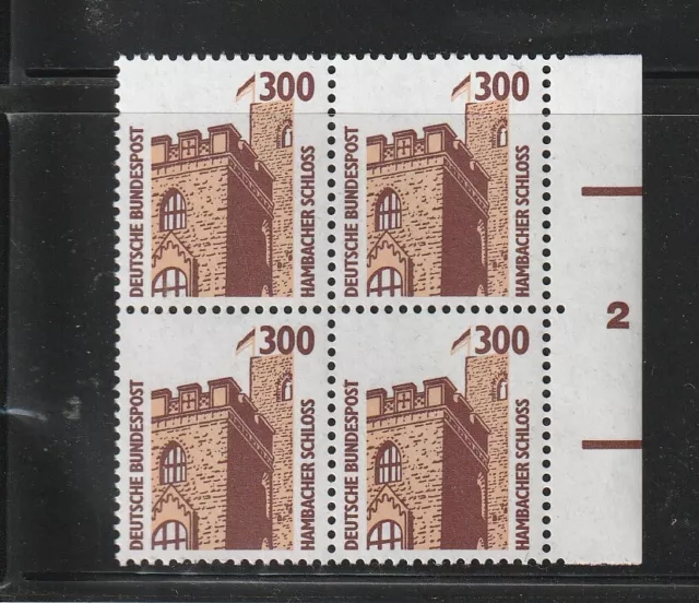 BRD SWK 300 Pf 4er Block mit Formnummer 2 postfrisch