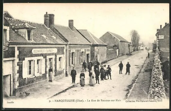 CPA Marqueglise, La Rue de Ressons-sur-Matz