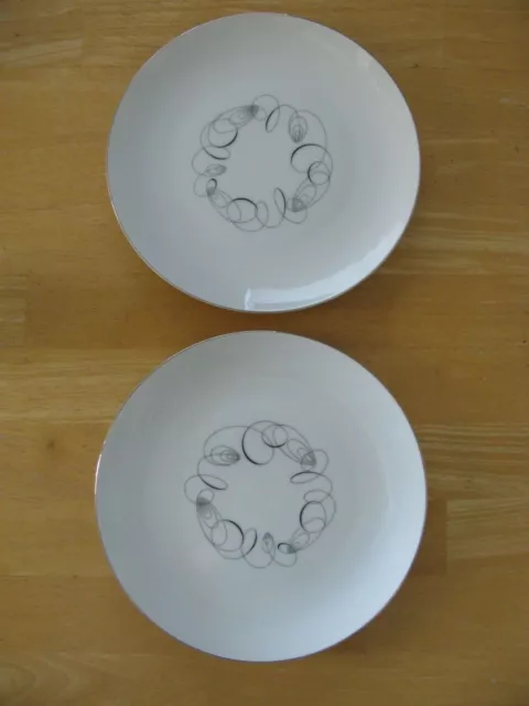 2 Meito Japan TEMPO Pattern Dinner Plates 10"