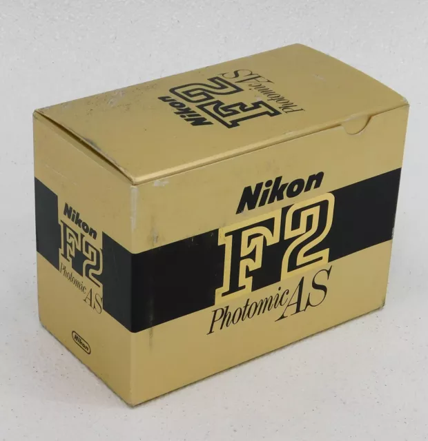 Nikon F2AS Photomic Black 35mm SLR Film Camera Body Only & Original Box & Manual