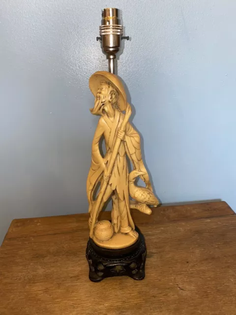 Vintage Oriental Geisha Figure Table Lamp