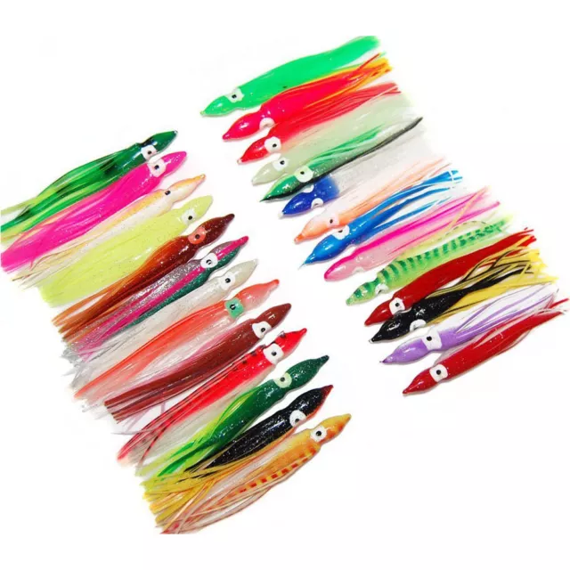 2''- 4.73 OCTOPUS Squid Skirt Lures Saltwater Fishing Lures Soft Plastic  Lures $9.99 - PicClick