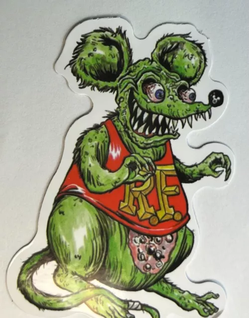 R.F. Rat Fink Vinyl Sticker Decal - Big Daddy Ed Roth - Hot Rod VW Racing Tuning R.F. Rat Fink Vinyl Sticker Decal - Big Daddy Ed Roth - Hot Rod VW Racing Tuning