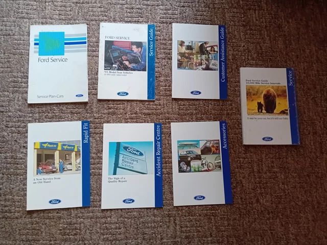 Ford Style Guide FORD OWNER Service Guide/Handbook & Info Leaflets Bundle 1990s Well ...