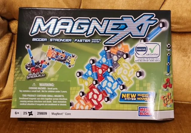 NEW Mega Bloks Magnext Core 29809 Building Toy 25 pcs Kids Ages 6+ Magnetic Set