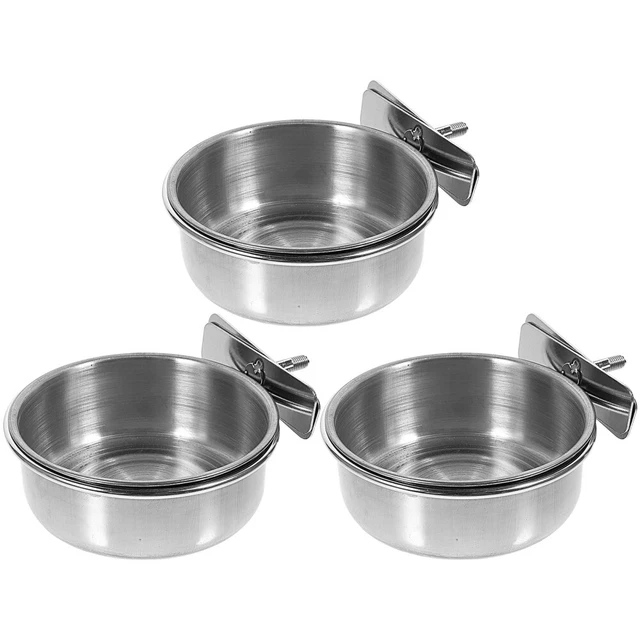 3 pièces Tasse d'alimentation perroquet Mangeoire suspendue tasse Coop
