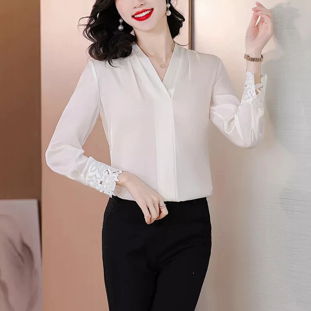 Chemisier Femme Jersey Satin Noir Blanc - Neuf Avec Étiquettes Taille 34-40