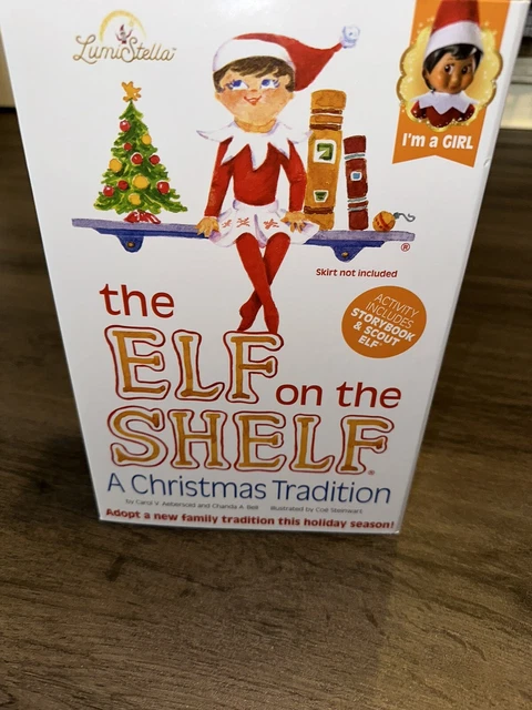 The Elf On The Shelf Brown Eyed Girl Doll & A Christmas Tradition Story Book New