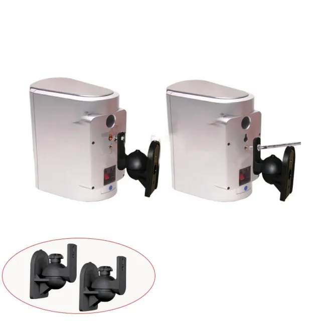 3X(Universal Rotatable Speaker Wall Mount Stand Bracket 1 Pair Black G5J6)