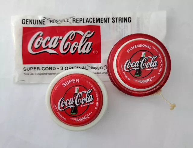Yo-Yo Coca-Cola Pro Super SET YoYo Russell Spinner 1999 Philippines with Strings