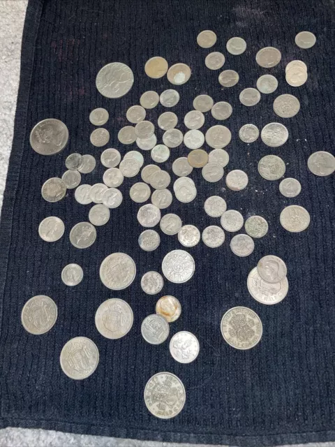 Joblot Post 1947 Silver Coins, Queen Elizabeth II and George VI,