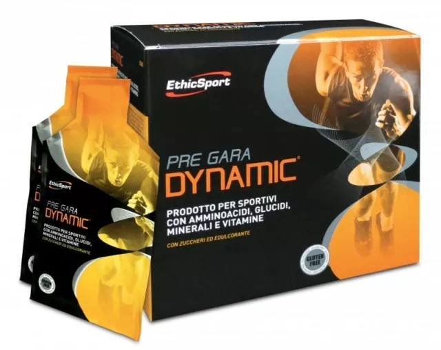 EthicSport Pre Gara Dynamic 20 Buste Amminoacidi Glucidi Minerali Vitamine