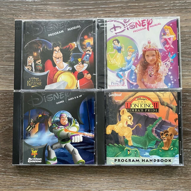 4 DISNEY PC Games Simba's Pride Villian's Revenge Toy Story 2 Princess ...