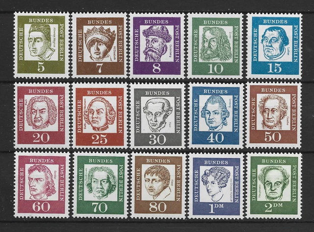 Berlin 1961 postfrisch Satz Bedeutende Deutsche komplett siehe Abbildg+Rückseite