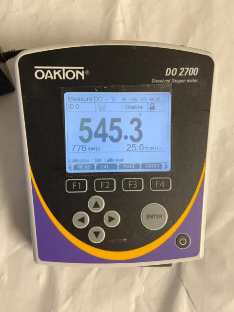 Oakton DO2700 Benchtop Dissolved Oxygen Meter DO 2700 with Power Supply